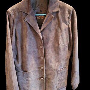 Stan Herman Studio Vintage Women's Brown Suede Leather Jacket size Small